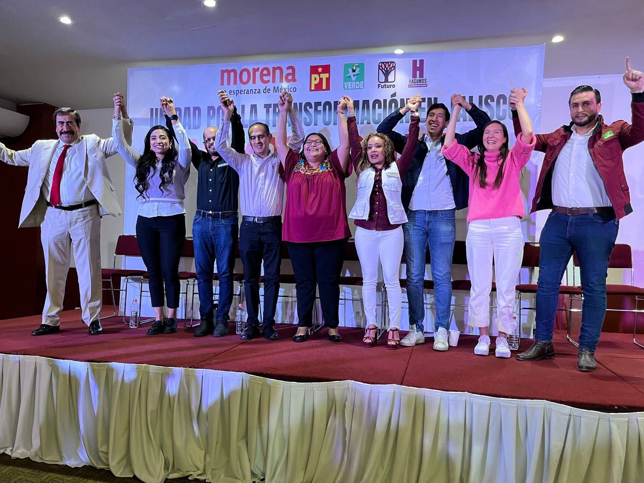 Confirma Morena alianza con Futuro, Hagamos, PVEM y PT en Jalisco