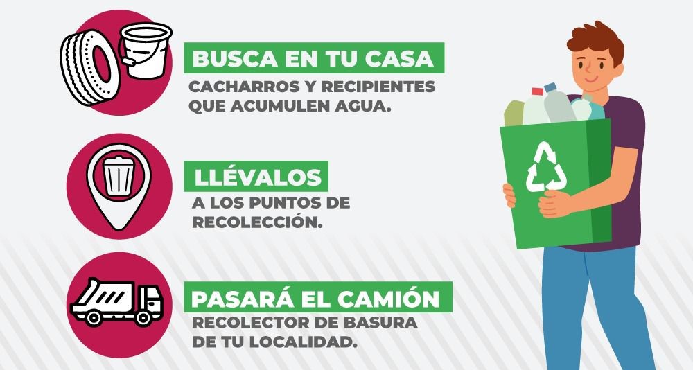 La Dirección de Salud invita a sacar cacharros en Valle de Banderas, Tapachula y San Juan de Abajo