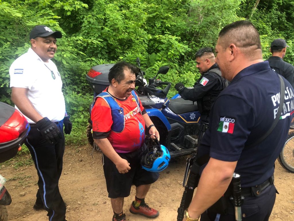 Localizan elementos de Seguridad Ciudadana a ciclista extraviado en la sierra
