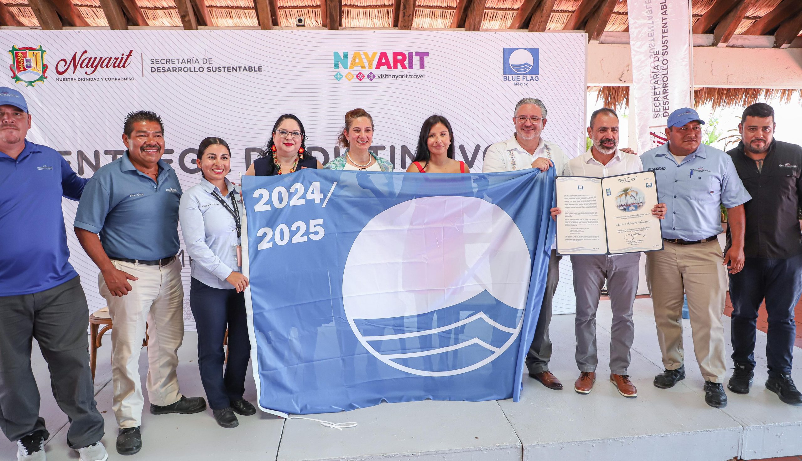 Tres playas de Bahía de Banderas fueron galardonadas con el distintivo internacional Blue Flag